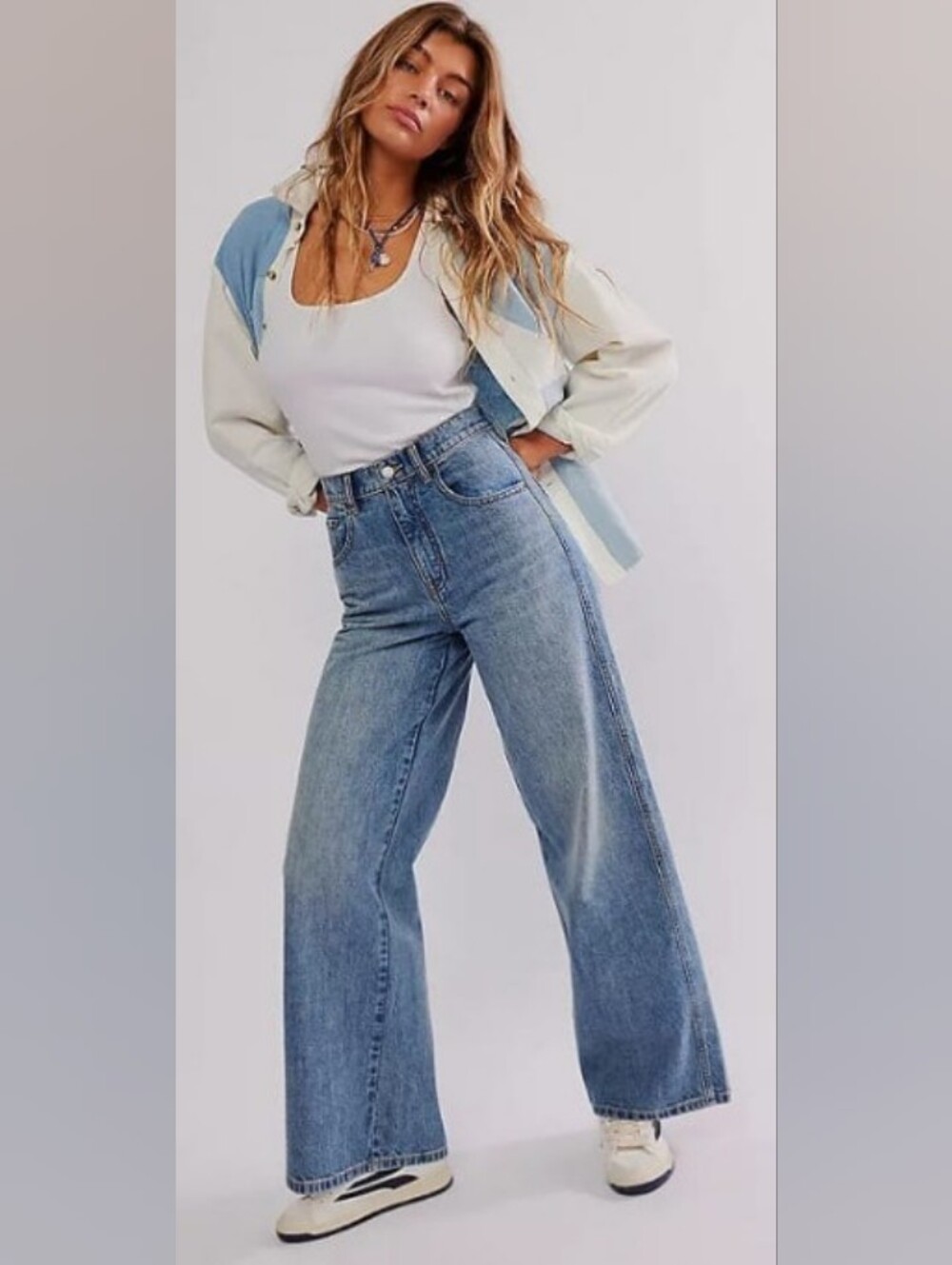 Free People WE THE FREE CRVY GIA Wide Leg JEANS - Picture 4 of 4